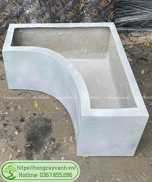 Chậu góc composite nguyên khối